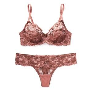 Adore Me Pink‎ Lace Bralette - Size 34A